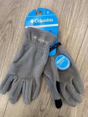 Columbia Men's Steens Mountain Fleece Touch Screen Compatible Gray Gloves NWT M